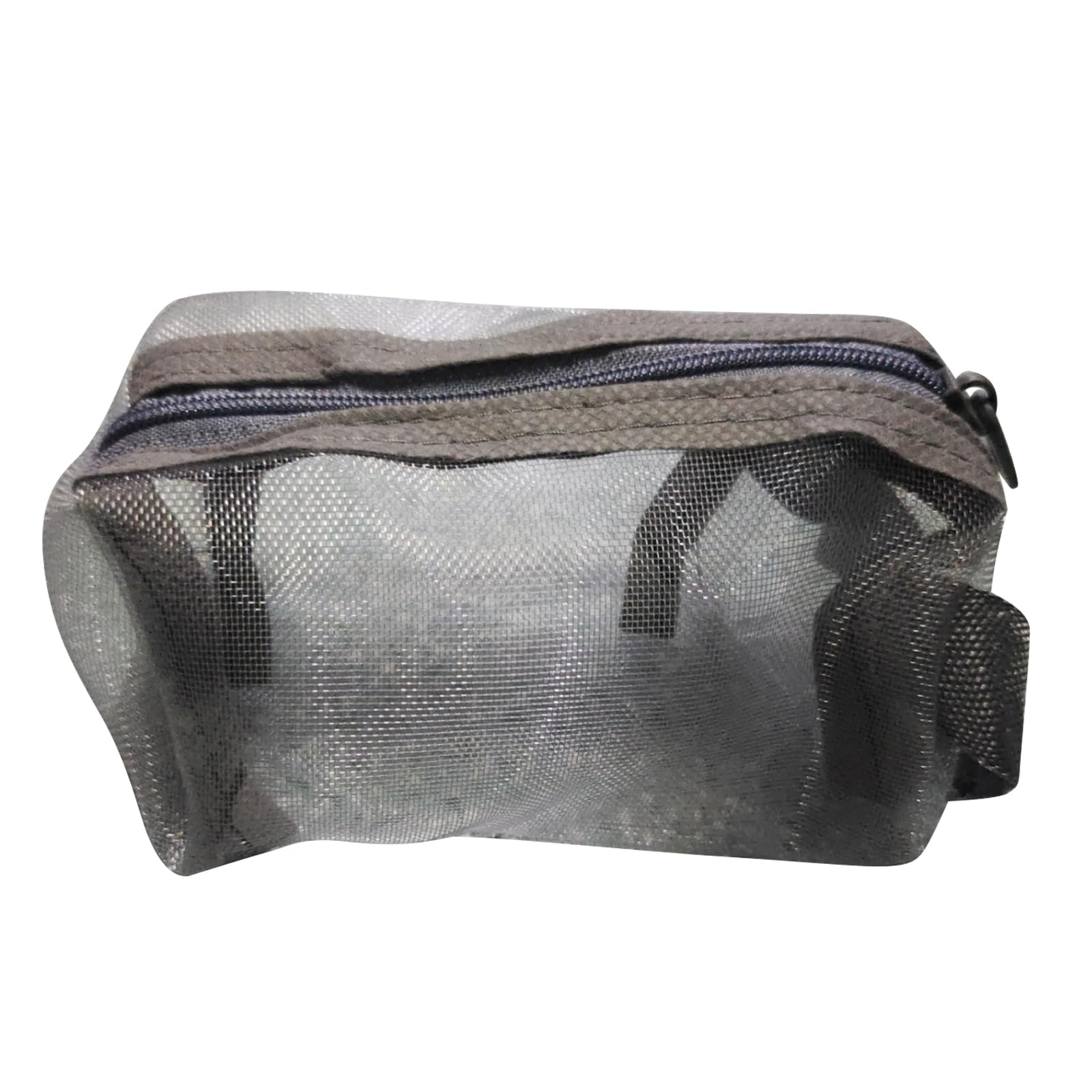 MICFENY Elegant Clear Nylon Meshes Coin Purse Small Zippered Bag for Keys and Earphones with Large Capacity Organizers Pouches