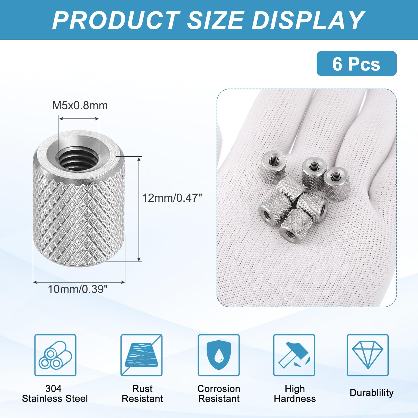 PATIKIL M5 Round Connector Nuts - Image 2