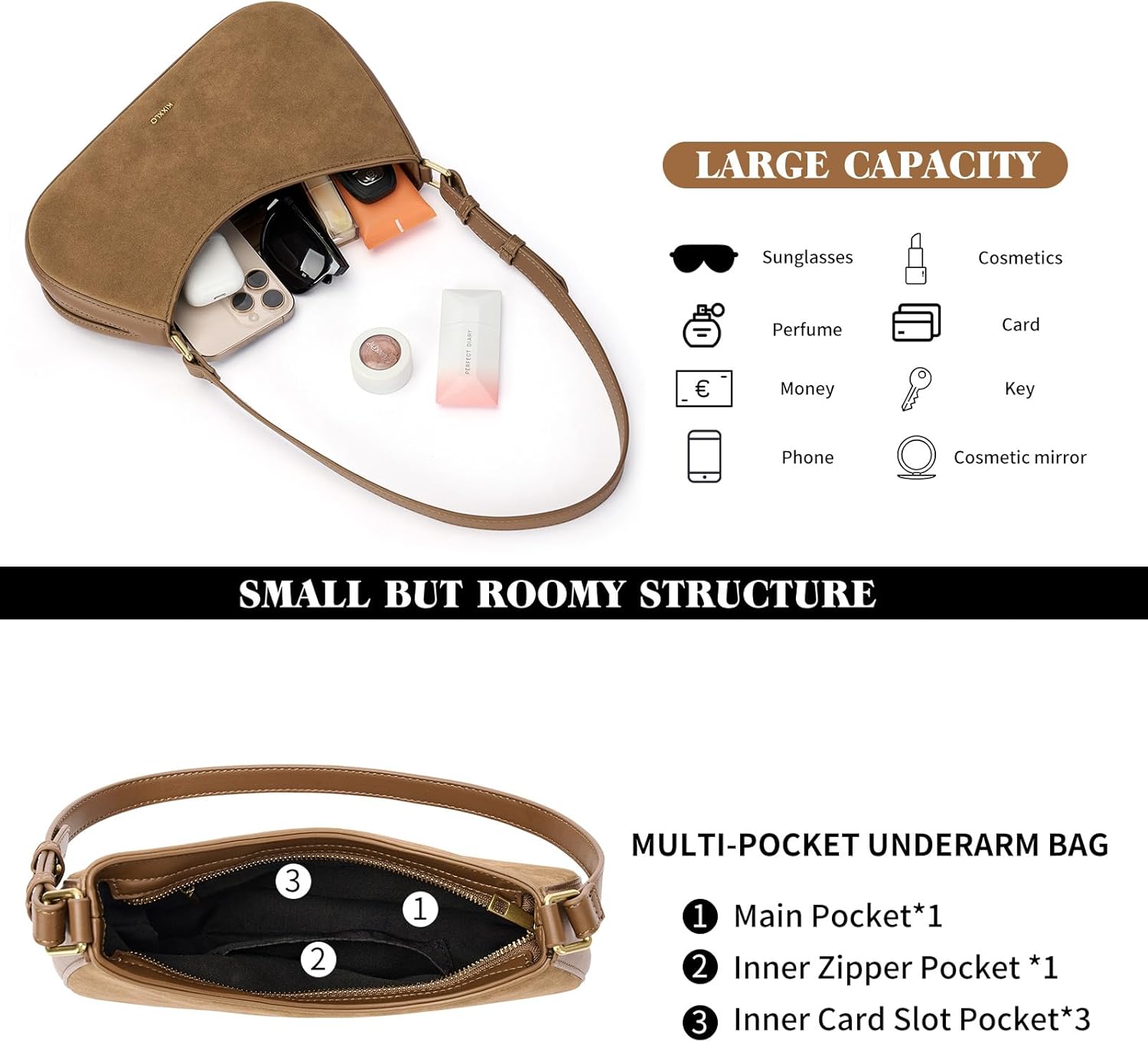 Small Purses for Women Evening,Crescent Shoulder Bag,Going Out Purse, Mini Cute Handbag for Women,Mom Gifts