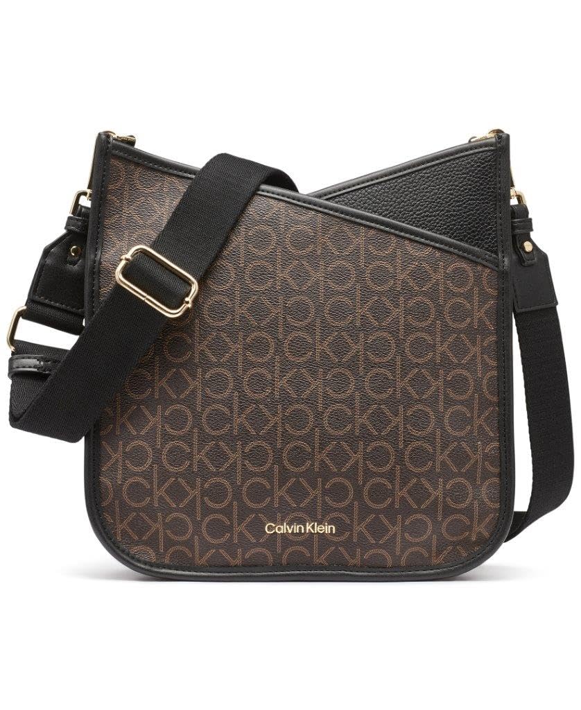 

                                                    Calvin Klein Lyla North/South Crossbody, Brown/Kha