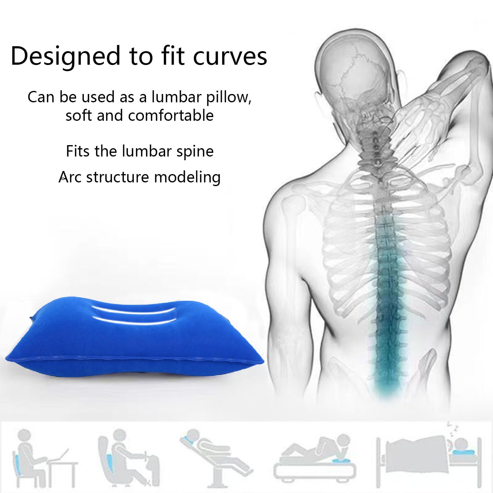 Almohadas Hinchables 6 pcs Inflables para Playa Senderismo Pesca