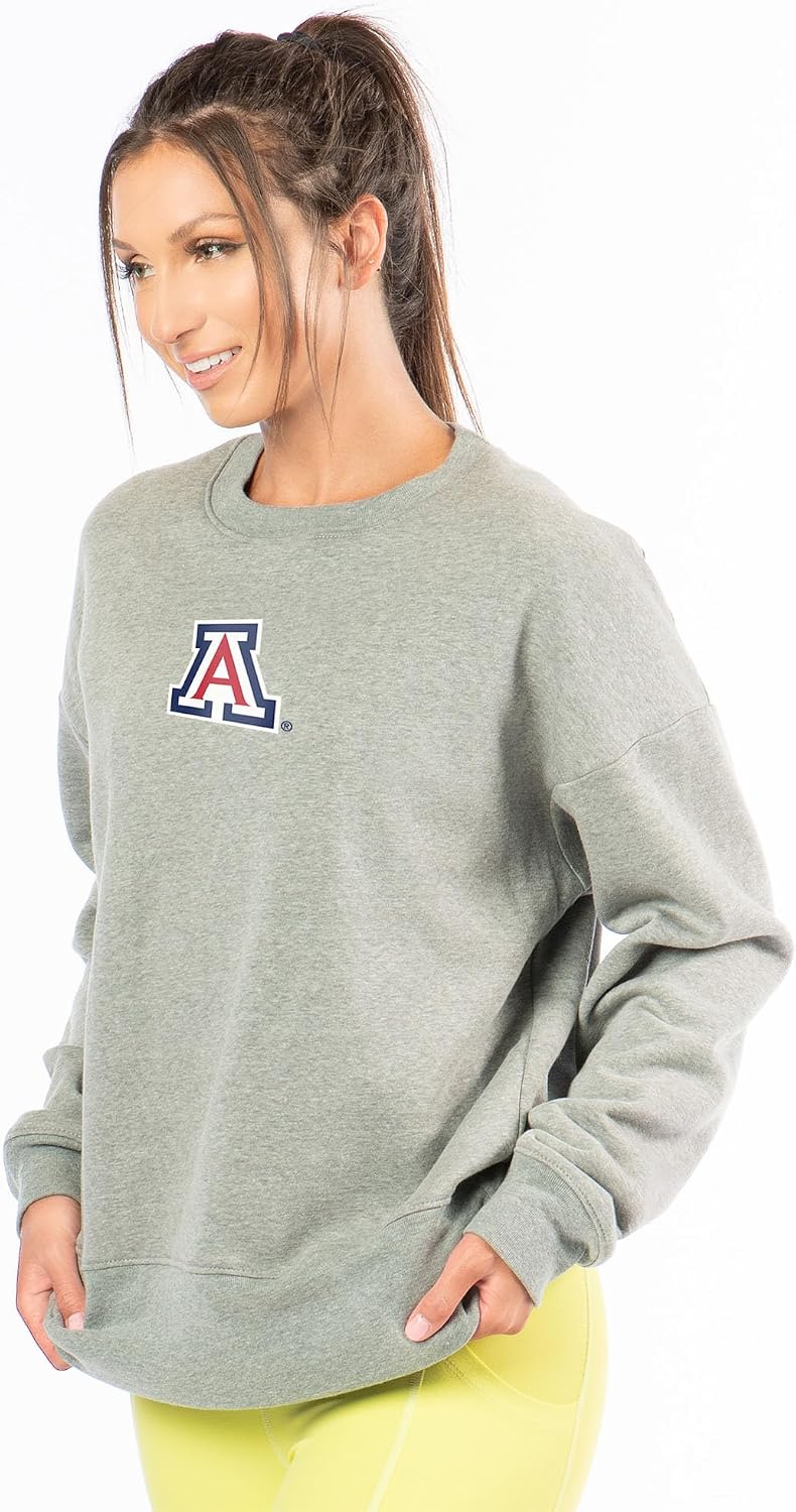 Northwest NCAA Women's Long Sleeve Cozy Tee, Lightweight Relaxed Fit Crewneck T-Shirt, Soft Everyday Loungewear Top for Layering