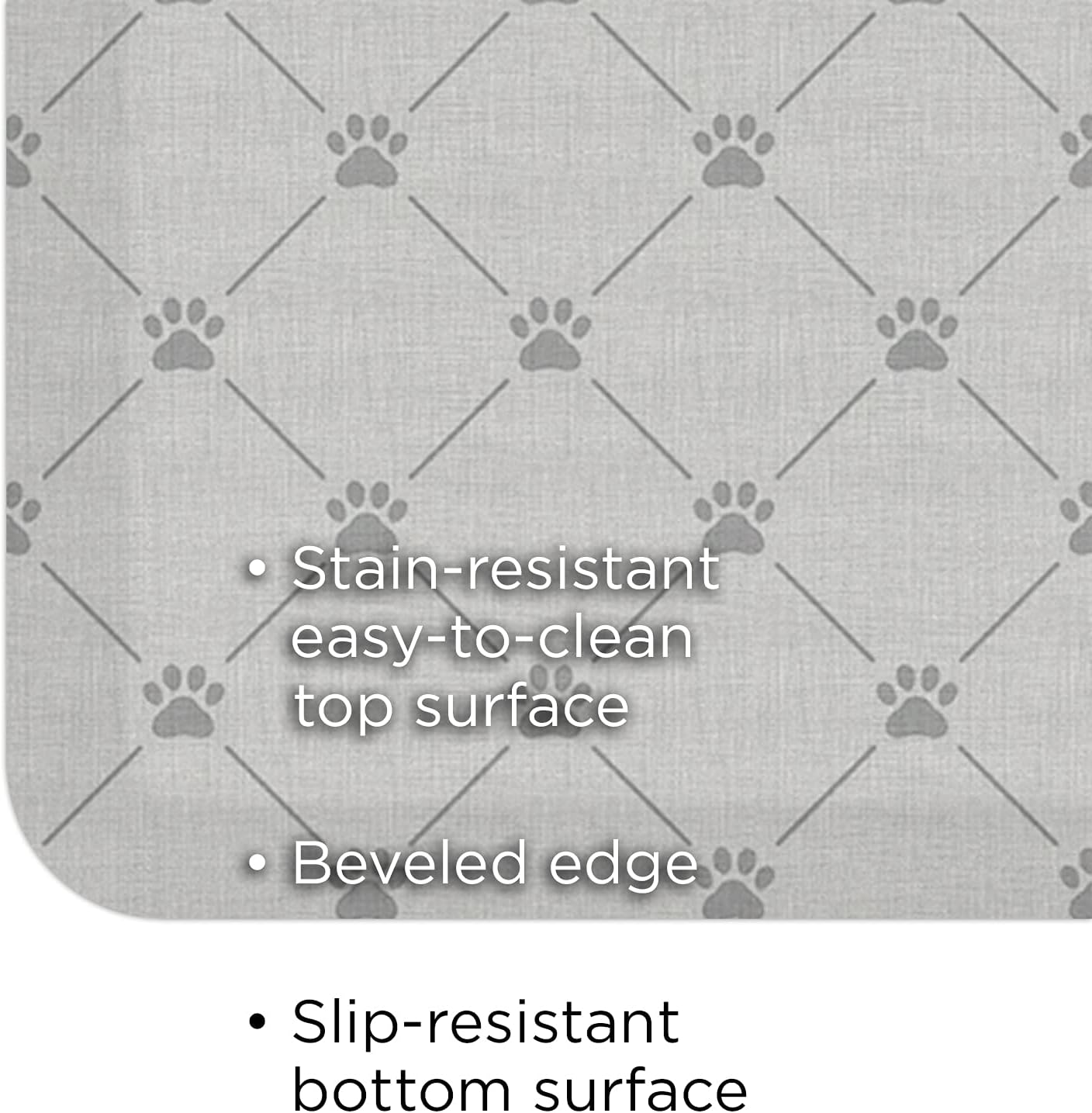 GelPro Designer Anti-Fatigue Comfort Floor Mat, 20 x 32, Paw Print Lattice Greyhound (106-P-2032-P1GH)