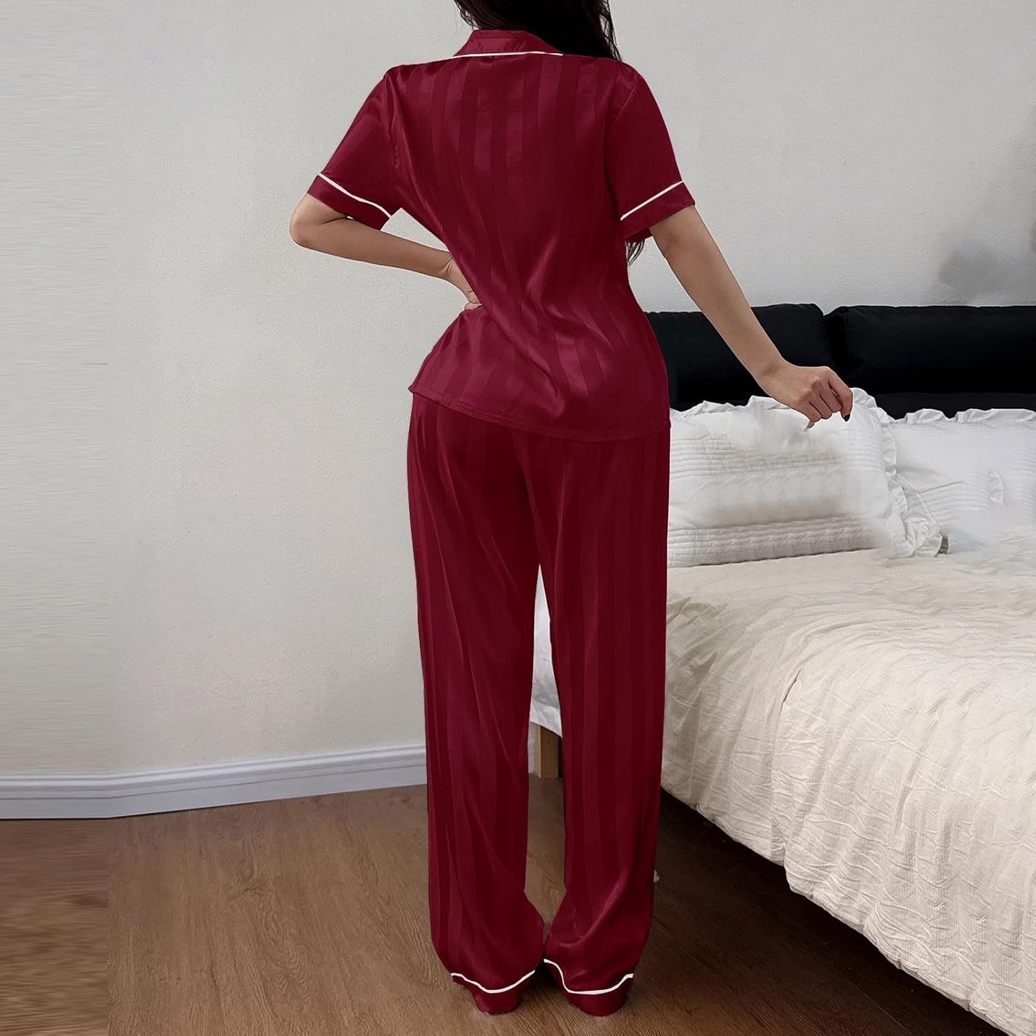 Pajama Set For Women,Women Pajama Short Sleeve Cute Printed 2 Pieces Outfits