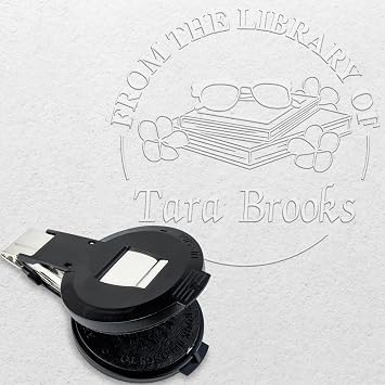 Custom Library Embosser Stamp Insert Only - EMB068 - Perfect for Customizing Books, Ex Libris, Personalized Journals and More.