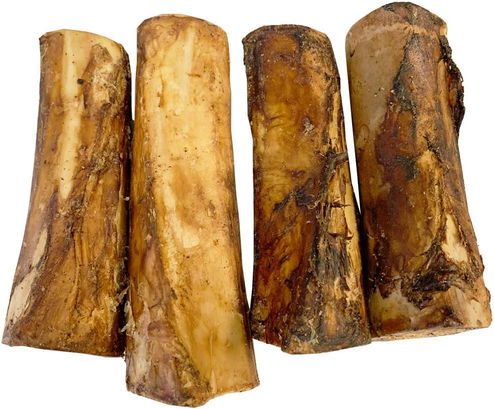 5-6 Inch Meaty Beef Marrow Bones- (6 Count) - Best Bones for Dogs - Long Lasting Dog Chew Bones - Filled Marrow Dog Bone