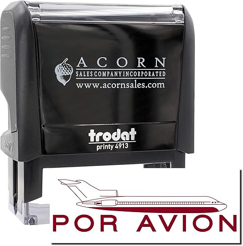 Miniatura 3 de Sello grande autoentintado por Avion, tinta burdeos