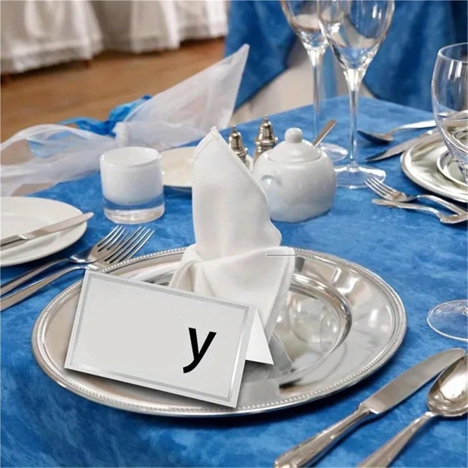 Tischkarten aus Papier | Gold und Silber 200 Stück for Hochzeiten, Bankette, Weihnachtsfeiern: Sitz- und Tischdekoration(Single sided gold)