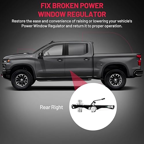 Vista 194 de BDFHYK 741-645 Elevalunas eléctrico con motor para automóvil delantero derecho del pasajero para Chevy Silverado, Tahoe, Suburban, Avalanche