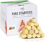 Fire Starter - 60 Pcs Fire Starters Kit for Campfires, Fireplace, Grill, Wood & Pellet Stove, Fire Pit, BBQ, Survival, ooni Pizza Ovens, Water Resistant and Odorless Safe for Indoor/Outdoor Use
