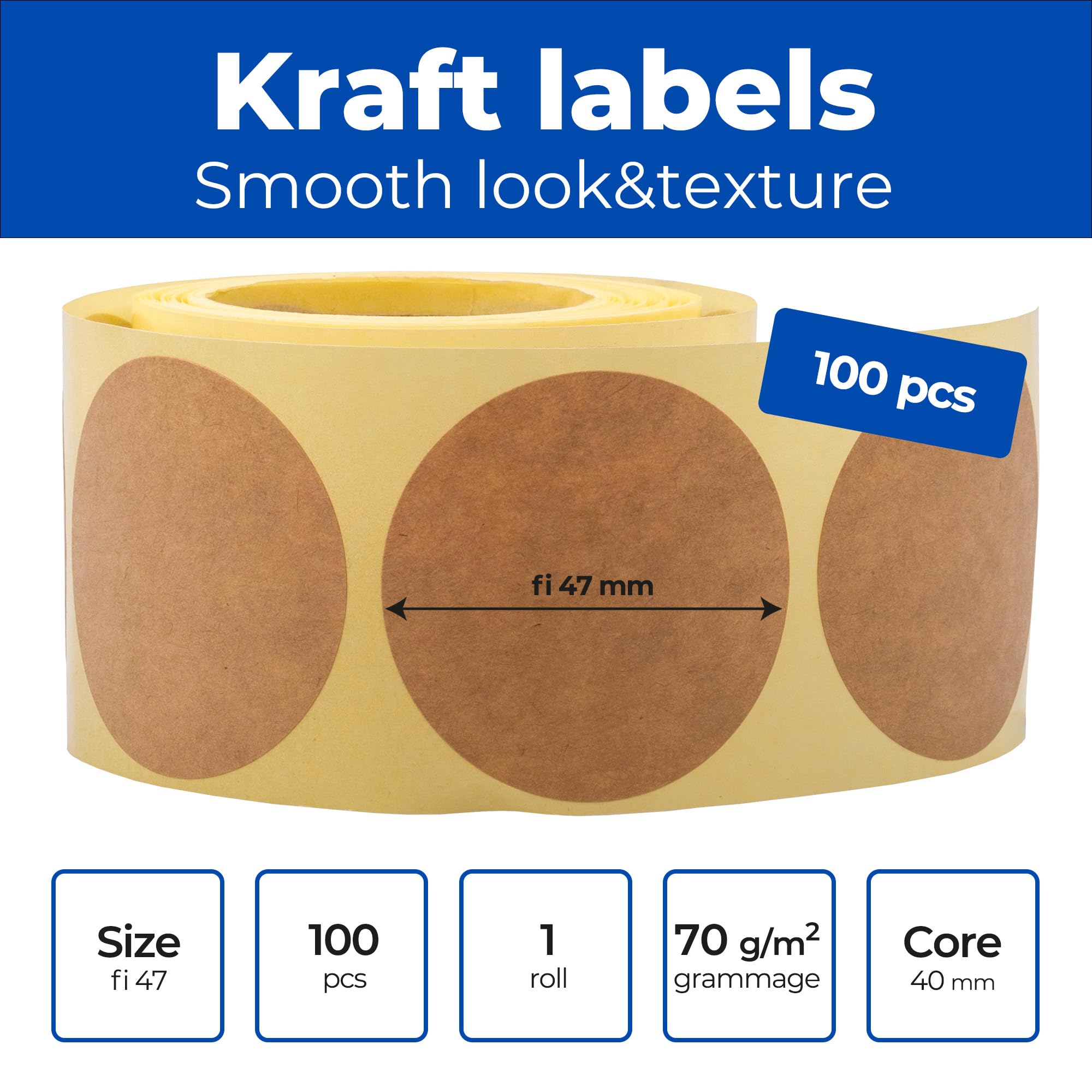 Ronde Natuurlijke Kraft Dank U Sticker Seal Labes ... – Grandado