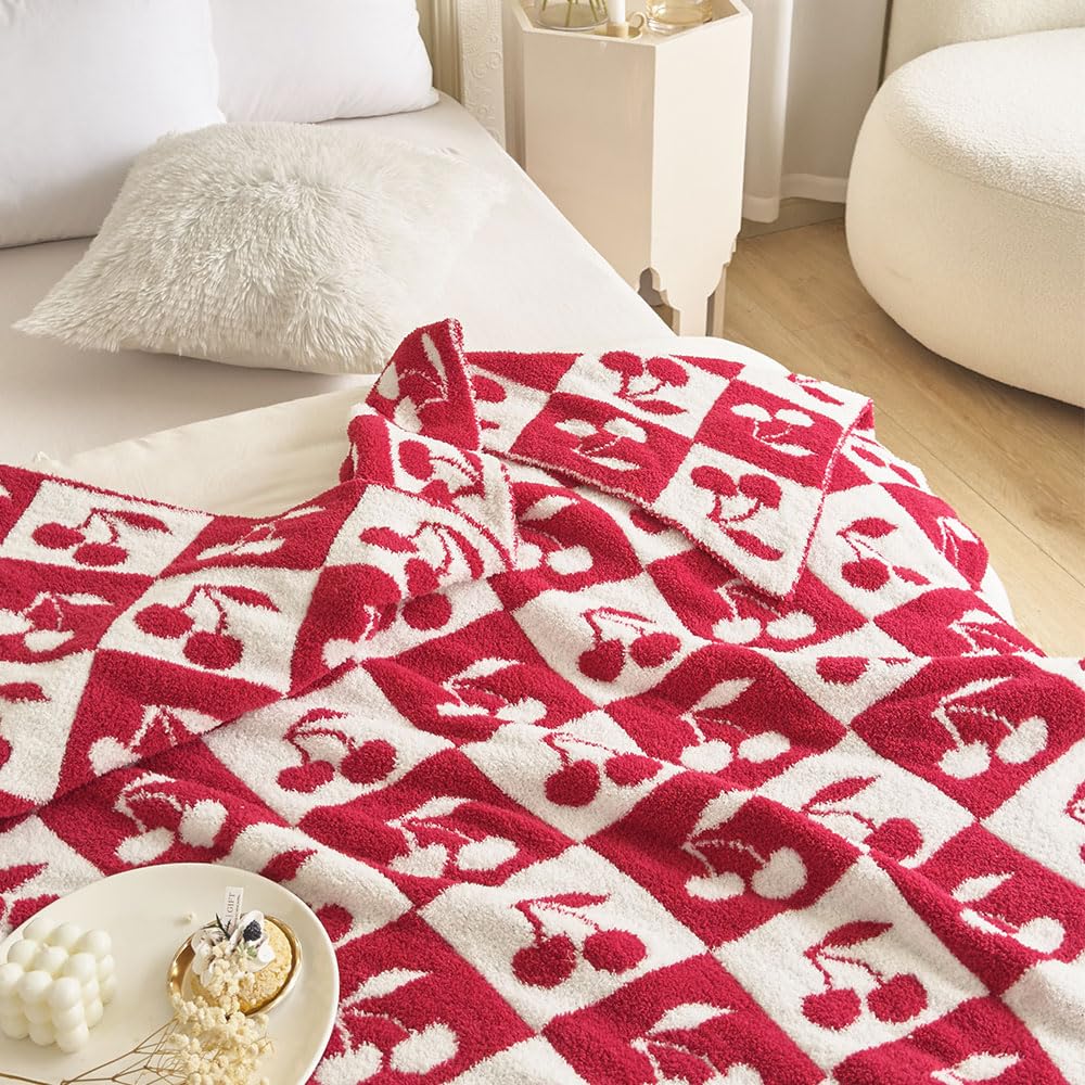 Amazon.com: Ultra Soft Cozy Fluffy Microfiber Checkered Knitted