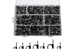 Pro-Grade Coaxial Cable Staples with Nails