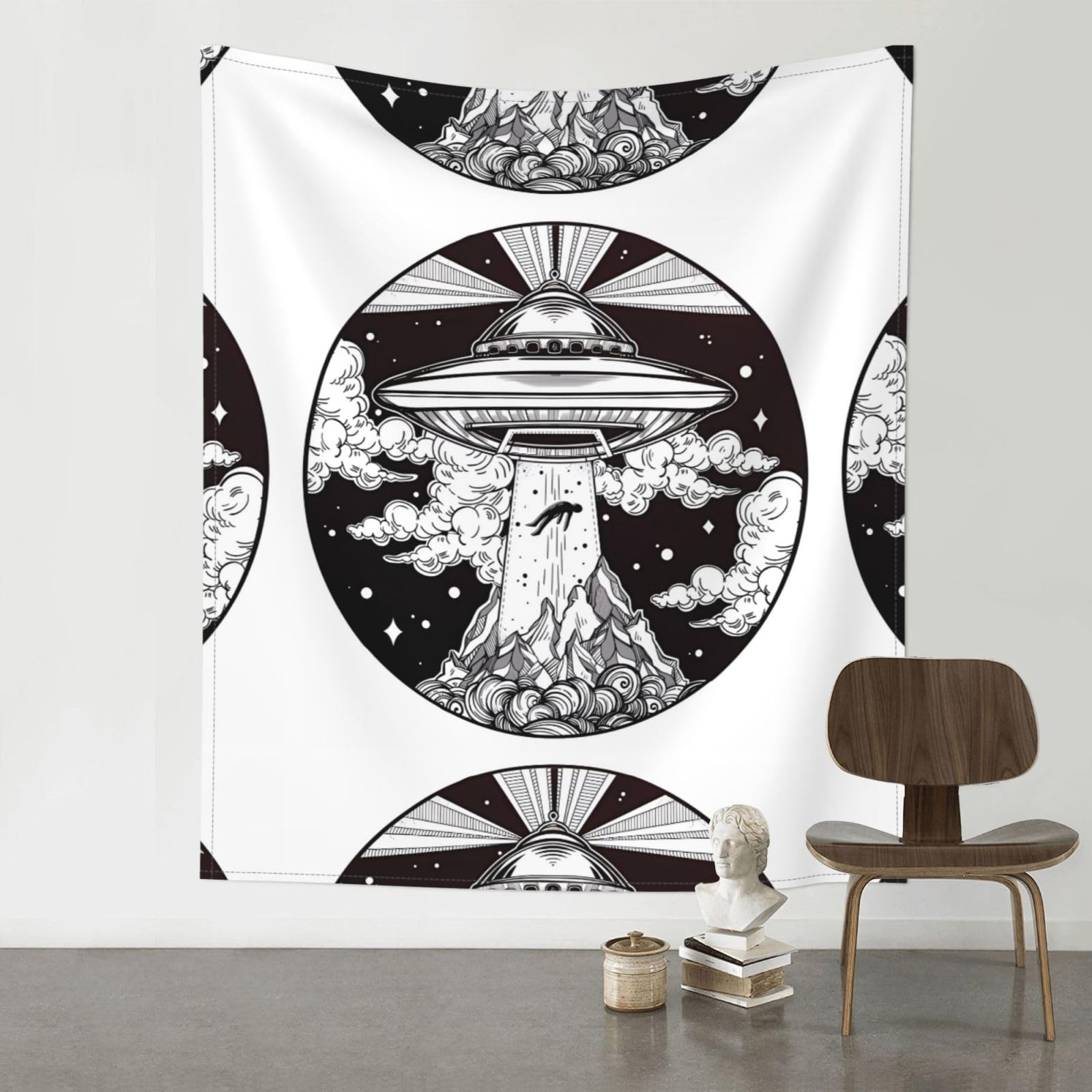 HJFCZH Spaceship Prints 60x51in Wall Tapestry Bohemian Throw - Dorm Decor, Beach Blanket, Sofa Cover & Unique Gift