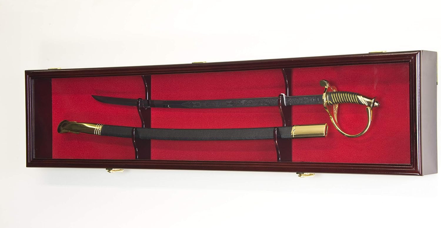 1 Sword Display Case Cabinet Stand Holder Wall Rack Box - Lockable w/ 98% UV Protection