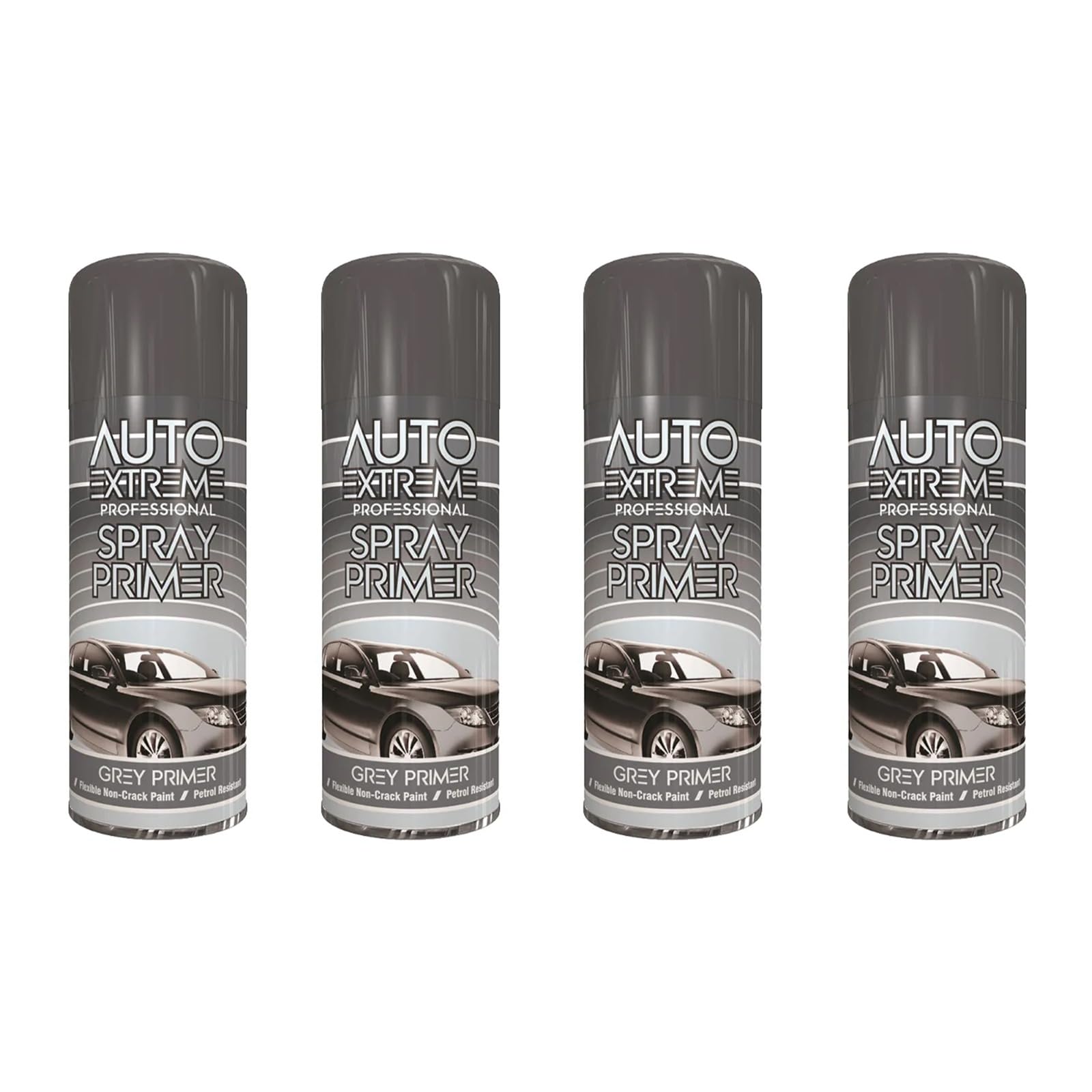 Ysamax 4Pcs Grey Primer Spray Paint, Layer Of Protection, Preventing Rust And Corrosion, Aerosol Spray, Quick Drying Formula, Versatile Uses, 400Ml, (4Pcs)