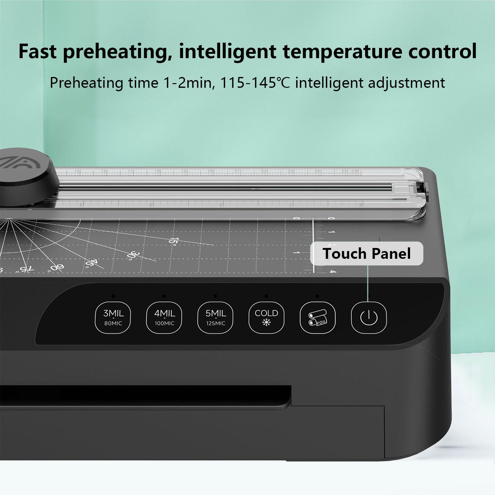 Laminator do zdjęć, Maszyna do Laminowania A4 na Gorąco i na Zimno z funkcją Szybkiego Nagrzewania, Laminowanie z dużą prędkością 320 Mm/Min Kompaktowy Laminator z gilotyną do