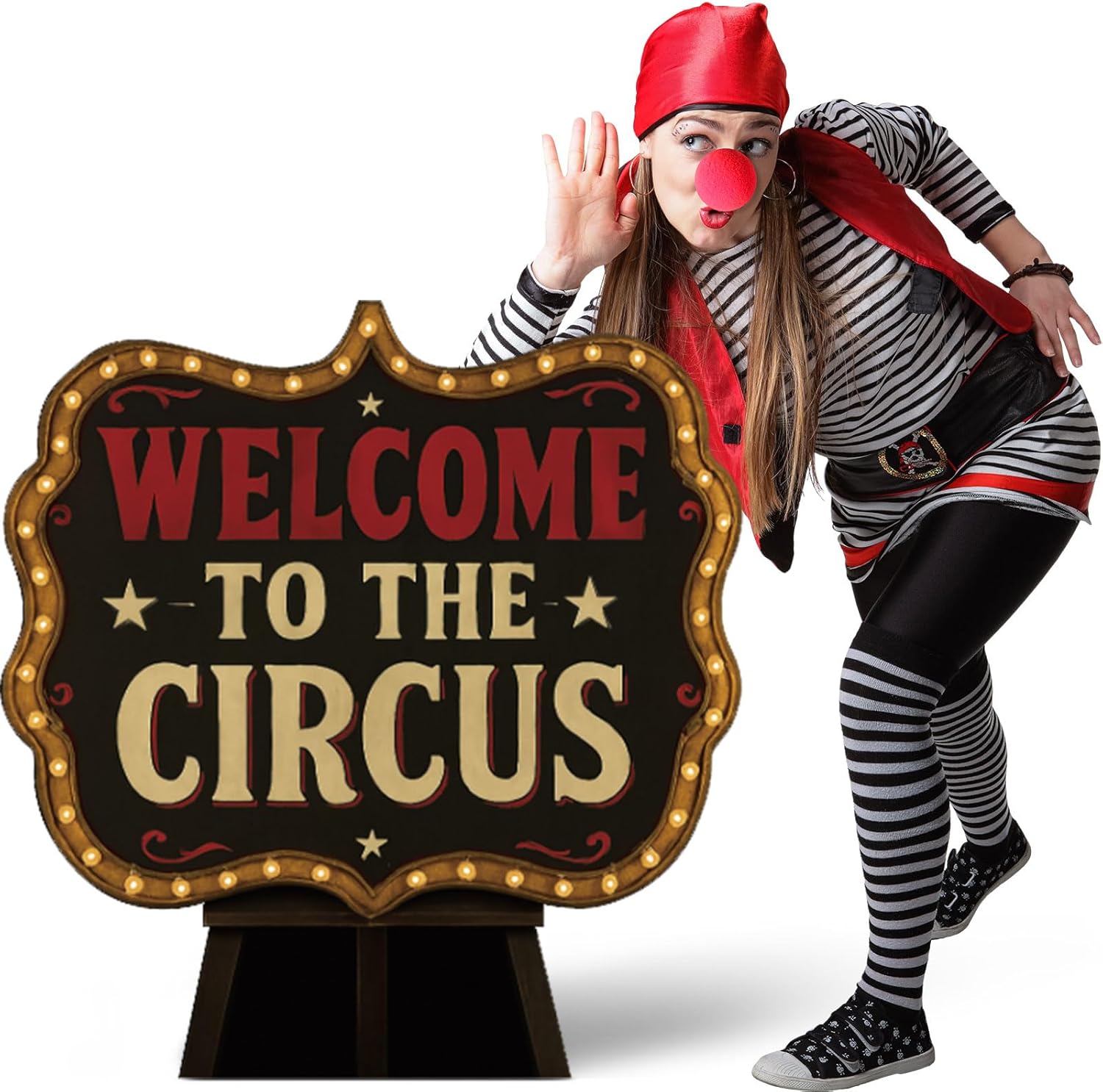 Roowest 4 Feet Elephant Cardboard Stand up Cutout Life Size Circus Carnival Theme Party Decoration Backdrop Photo Props Stand up Cardboard for VBS Carnival Clown Birthday Party Supply