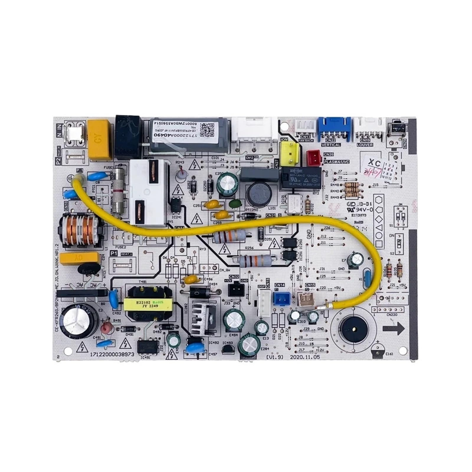 Weigexieo One Color Ce-Kfr26g/Bp2n1y-Ae Circuit Pcb 17122000038973 Indoor Unit Control Board ，Compatible For Midea ，Air Conditioner Control Board