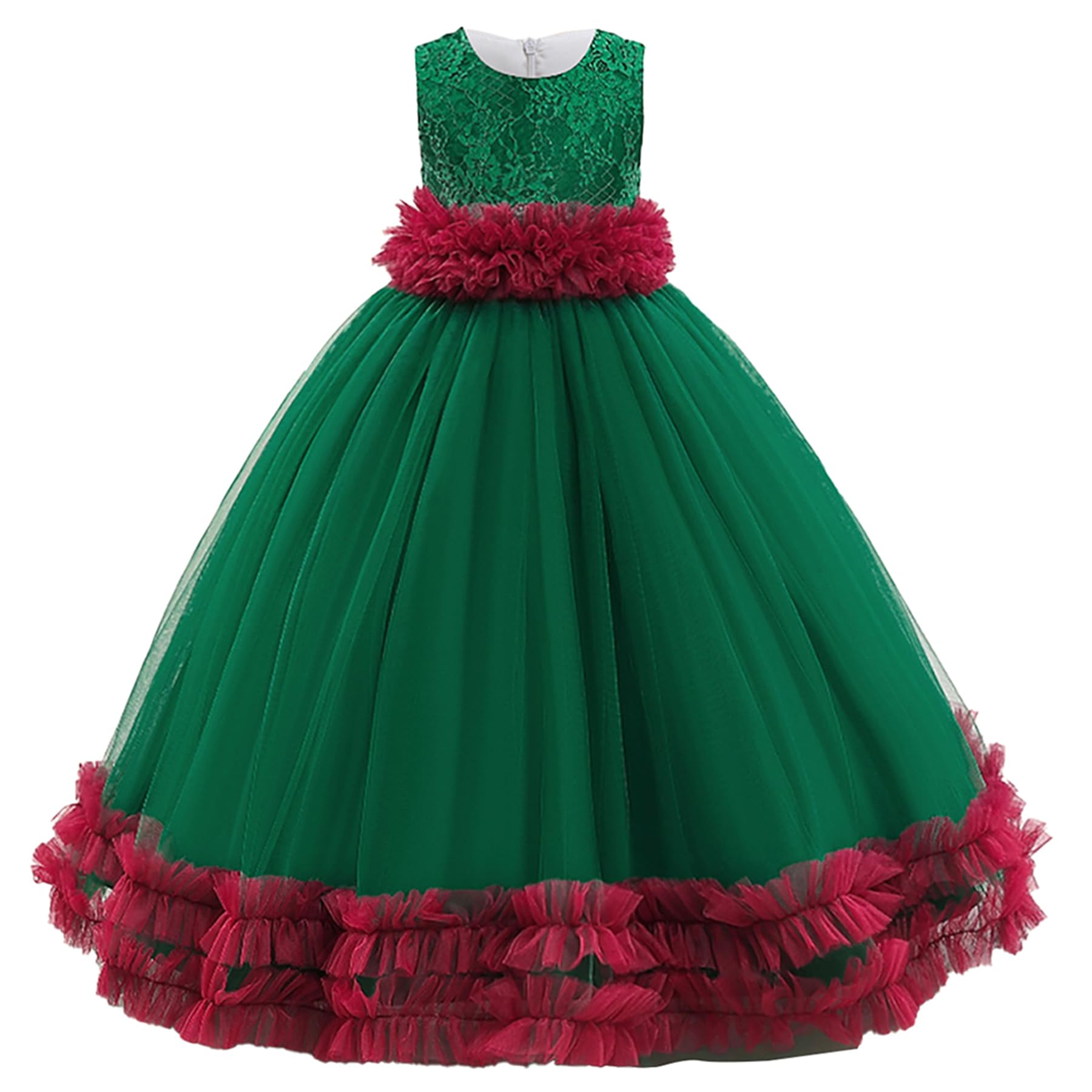 Cichic Elegante vestido largo para niñas pequeñas y grandes, para fiesta de cumpleaños, boda, desfile, graduación, graduación, 4-14 años
