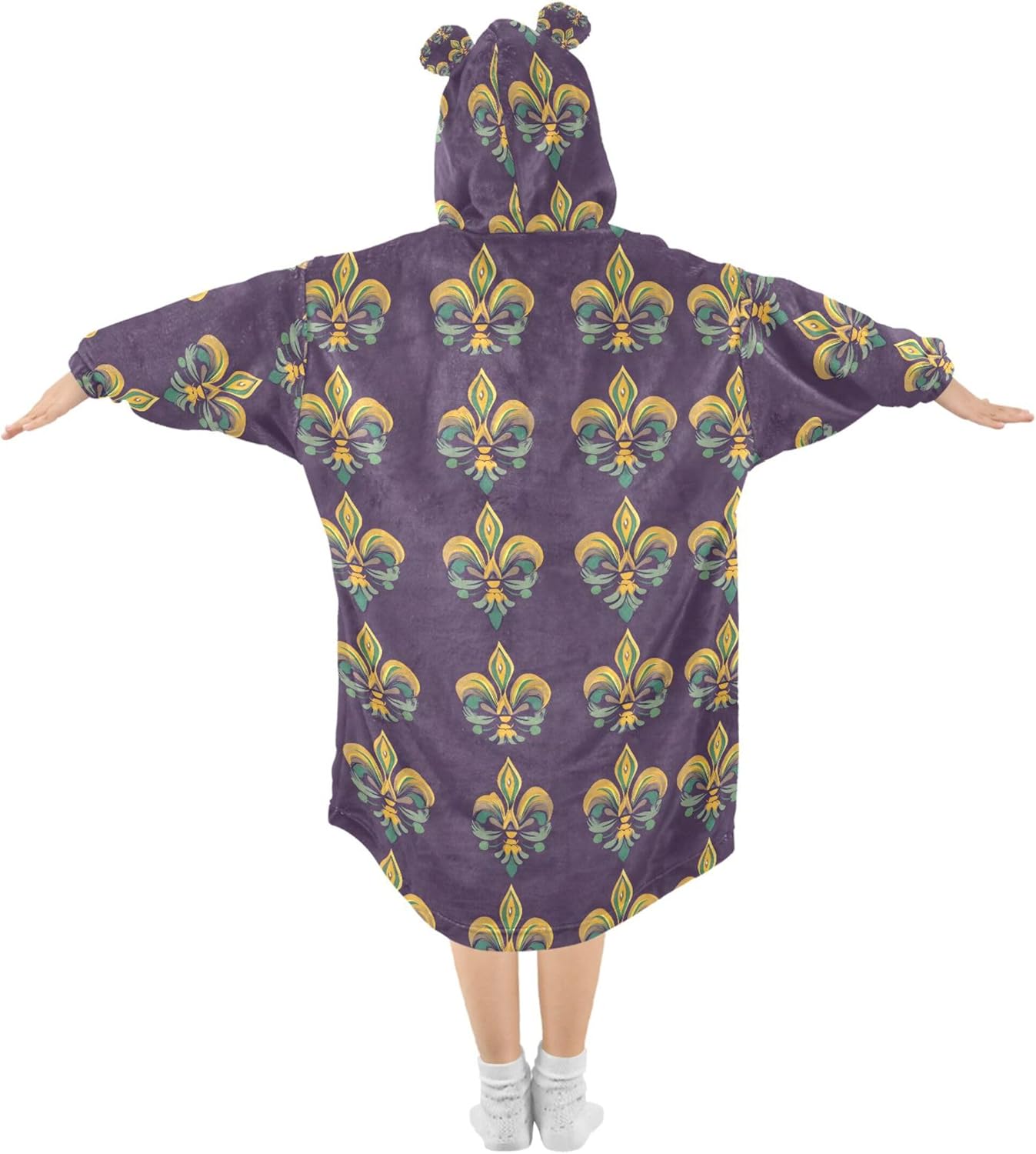 Brazil Mardi Gras Carnival Party Kids Wearable Blanket Hoodie and Sleeves for Toddlers, Cute Hoodies Girls B0403713