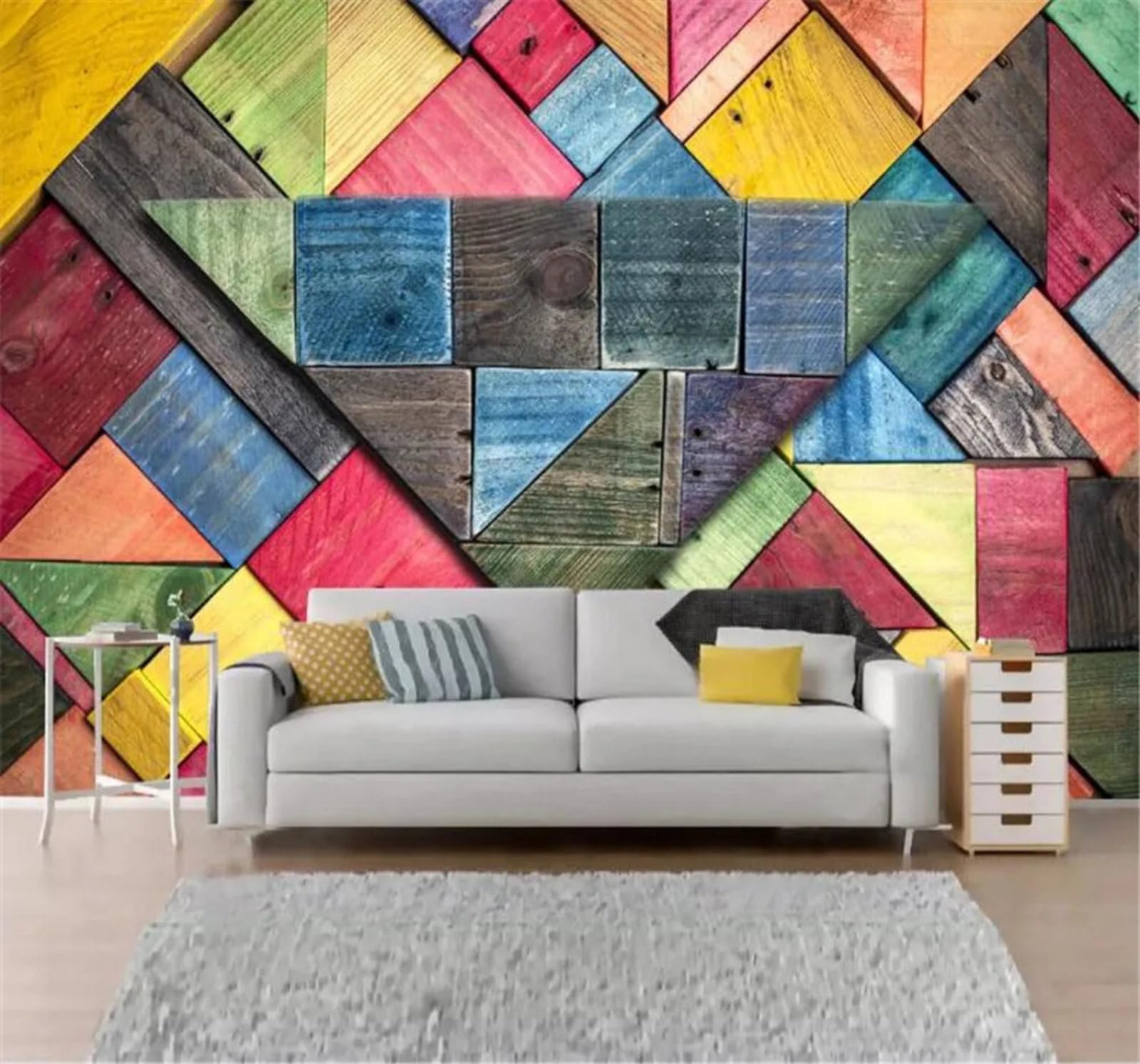 Tzxztt Retro Nostalgic Wooden Panels Wood Grain Hotel Restaurant Modern 3D Wallpaper Premium Textured Silk Neutral Tones Material Ideal for Living Room Bedroom-430cm×300cm