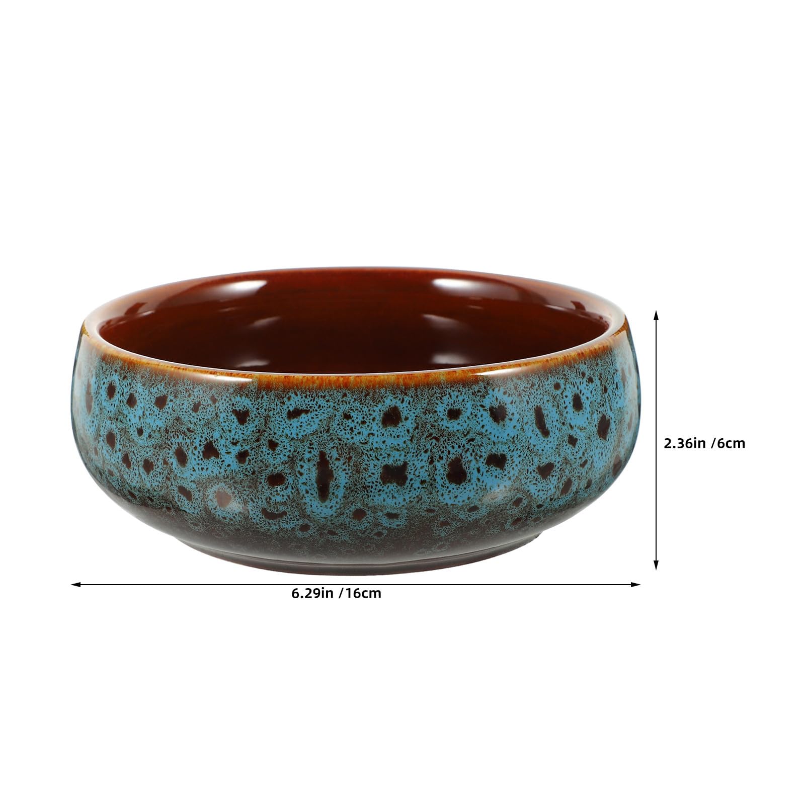 Hemobllo Lot de 2 Pots de Fleurs en Céramique Ronde sans Trou pour Culture Hydroponique, Design Créatif Terre pour Décoration Intérieure et Nénuphars