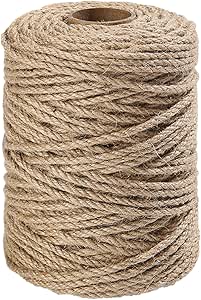 Vanhench Jute Twine 1100FT, Natural Jute String Cord For Crafts Gardening Garden
