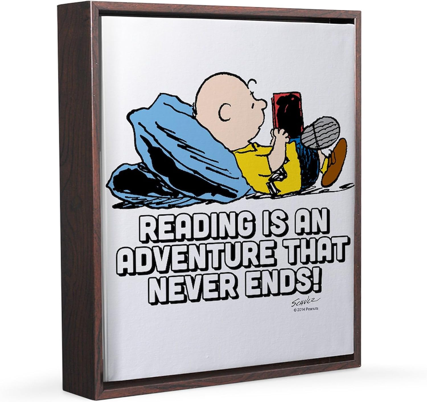 CafePress Charlie Brown Peanuts Reading 20x24 Canvas Print