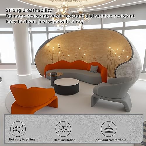 Miniatura 5 de Juego de sofá para sala de estar, con mesas auxiliares, diseño de sofá de nube, sofá modular para sala de estar, marco de madera duradero, comodidad