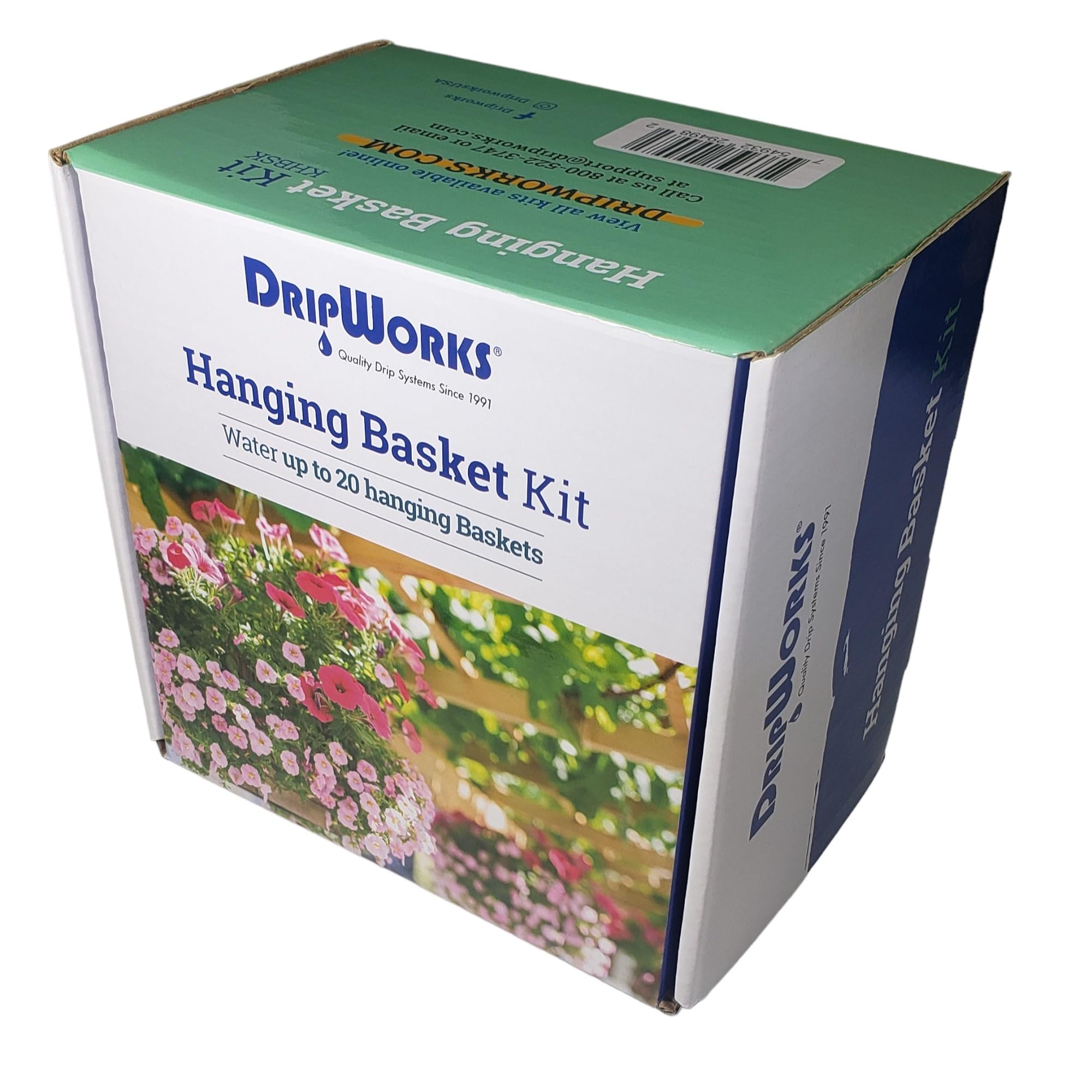 Dripworks Hanging Basket Drip Irrigation Kit | Waters Upto 20 Hanging Baskets | Agricultural Grade Components