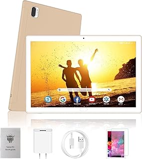 AOYODKG 10 Inch Tablet Android 11 Tablet,Android Tablets 64GB Storage 256GB Expand 4GB RAM Octa-Core 1.8Ghz IPS 1920 * 1200 HD，6000mAh Battery，Bluetooth 7MP Camera WiFi Tablet for Adult(Gold)