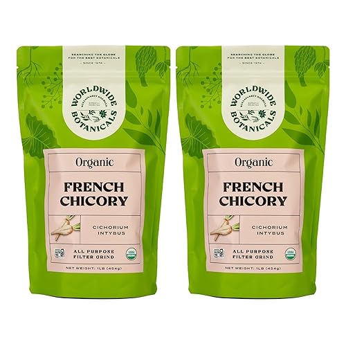 Miniatura 9 de Worldwide Botanicals Raíz de achicoria francesa orgánica, tostado oscuro, café parecido, mezcla de raíz de achicoria asada con café, alternativa al