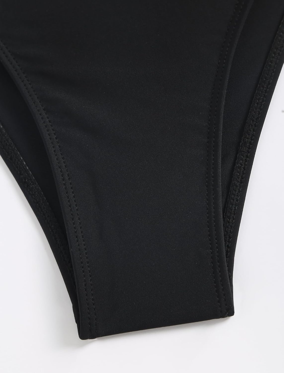 ZAFUL Women's String Triangle Bikini Sets Sexy Triangle Textured Tied High Cut Swimsuit Brazilian 2 Piece Bathing Suit - Image 6