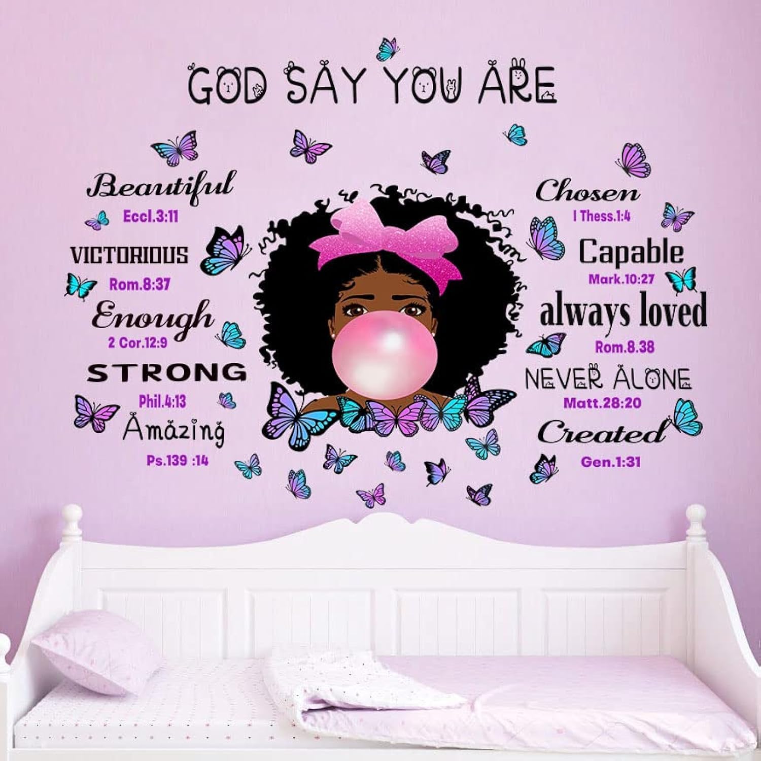 Sticker mural Black Girl citation inspirante en vinyle mat haut de gamme