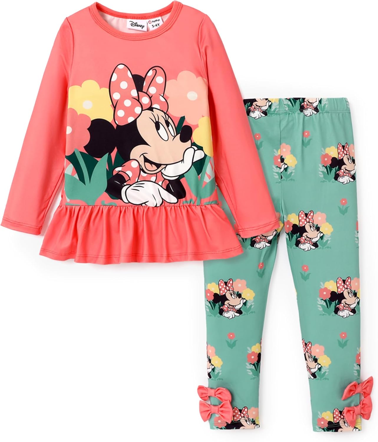 Disney Minnie Mouse Frozen Princess Marvel Toddler Girls Clothes Long Sleeve Sweatshirt + Leggings 2pcs Outfits Set 2-6Y