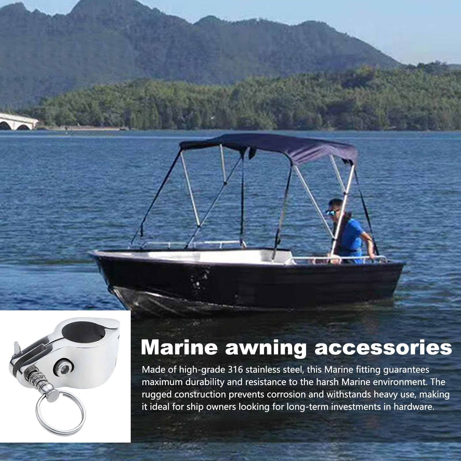 6x Boulons à Ressort Inox Pour Bimini De Bateau - Quincaillerie Marine