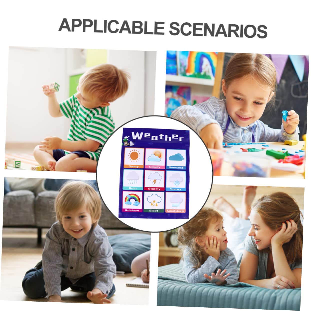 HOODANCOS Affiche Éducative pour Garçon et Filles Alphabet Garçon Fille, Tableau D'apprentissage Léger et Facile à Utiliser en Pp Adhésif pour Tout-petits Couleur Aléatoire Style Aléatoire