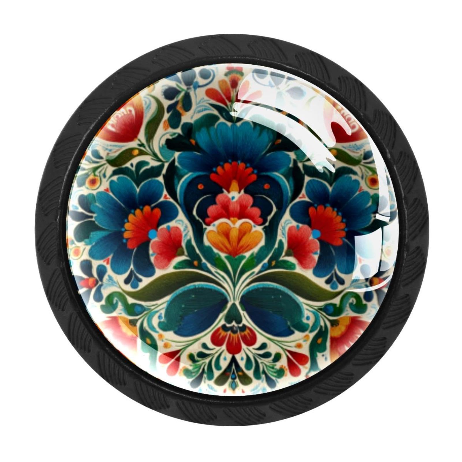 Boutons de placard romarin norvégien, boutons ronds folk haut de gamme pour commode