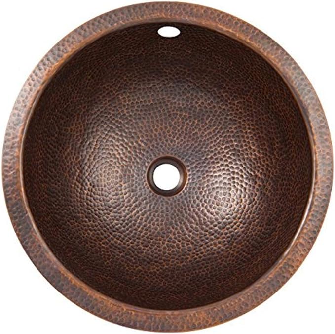 The Copper Factory CF151AN Solid Hand Hammered Copper Large Round Self