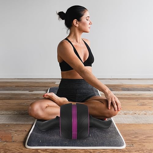 Miniatura 7 de CHILDWEET Ab Roller Wheel with Extra Mat for Home Fitness Core Workout Comfortable Handle Abdominal Training Equipment for Strengthening Abs Back