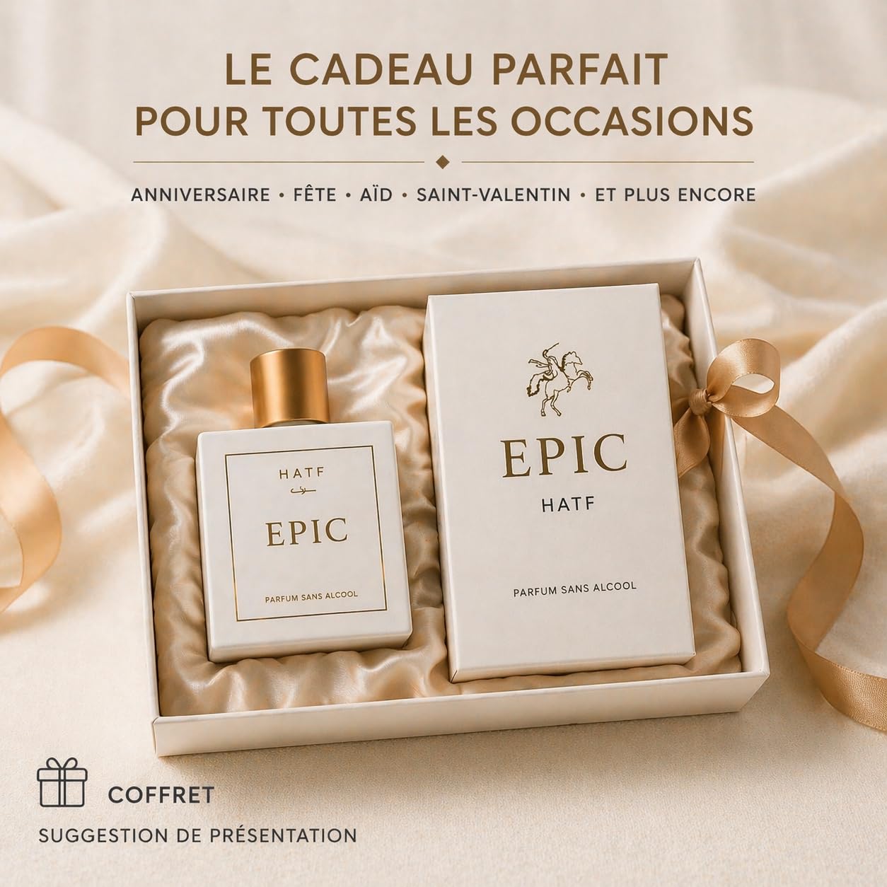 Epic - Bezalkoholowe perfumy z piżmem - luksusowe, etyczne, halal, wyprodukowane we Francji - Mężczyźni i kobiety 100ml