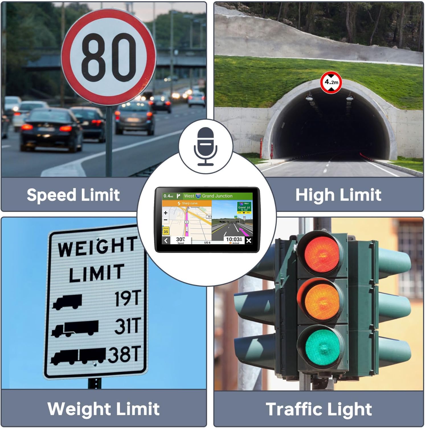 GPS Navigator for Car Truck RV, 7-Inch Car GPS with 2026 Maps Free Lifetime Updates, Voice Guidance, Speed Camera Alerts, Custom Truck Routing, Turn-by-Turn Voice Guidance - 3