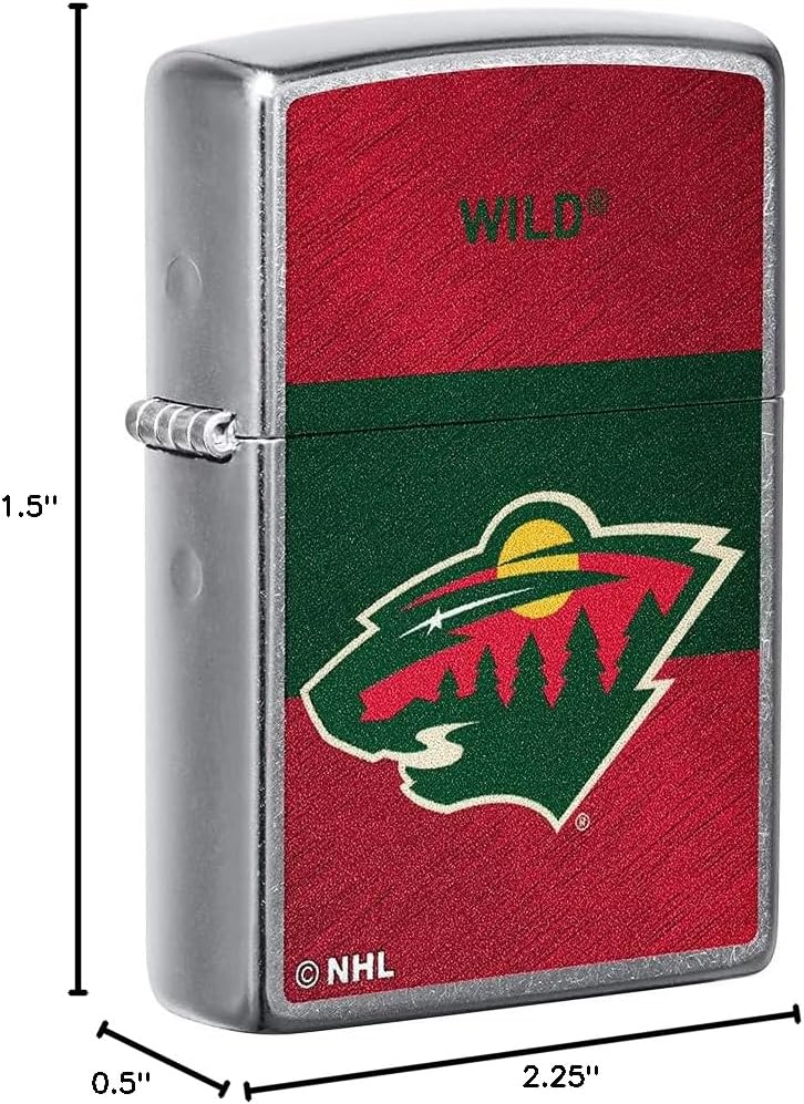 Zippo 2021 NHL Minnesota Wild Street Chrome Pocket Lighter