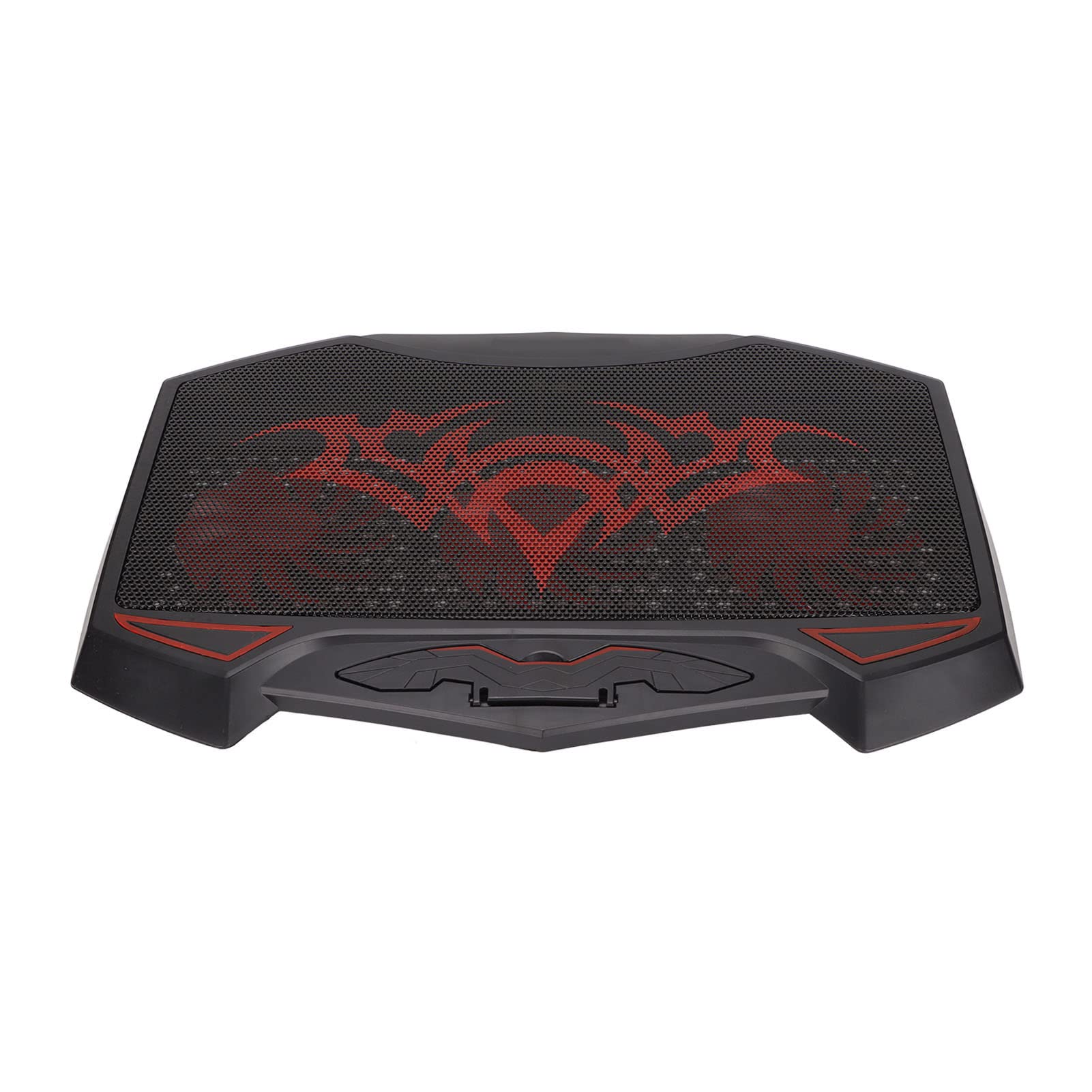 Almohadilla de enfriamiento para computadora portátil para juegos con 3 ventiladores de enfriamiento silenciosos LED rojos 5 ángulos ajustables Puertos USB duales Diseño