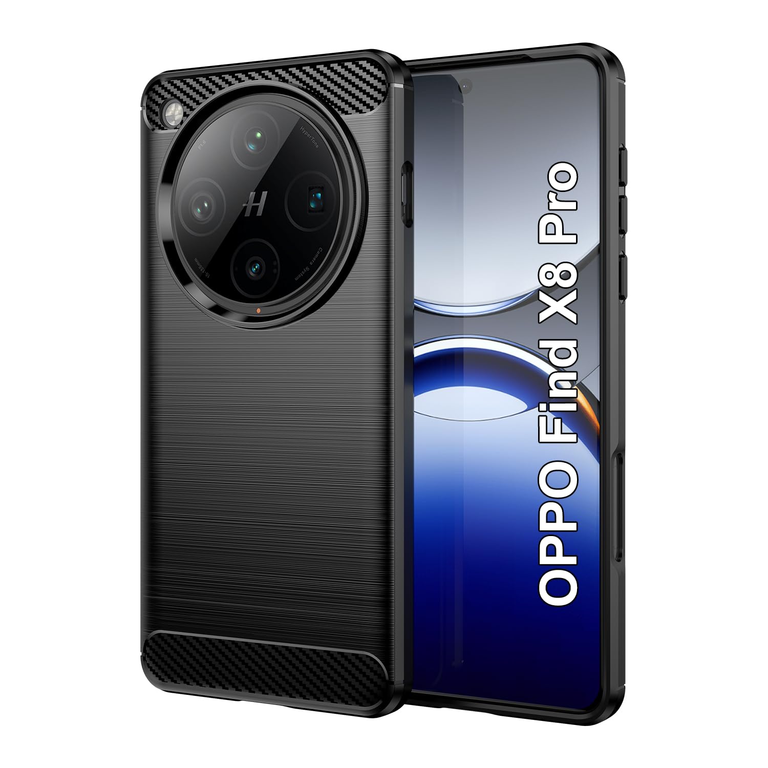 EffcotuoMobile Phone Case for Oppo Find X8 Pro, Ultra Thin Cover, Shockproof Case, Mobile Phone Case, Protective Cover, Shock Absorption, Fits Case, Black