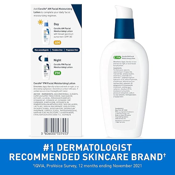 CeraVe Facial Moisturizing Lotion PM Ultra Lightweight 3 oz