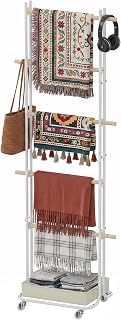 DEMEGA five-tier blanket storage shelf with rolling wheels