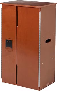 Chef's Station Kids Wooden Pretend Kitchen Refrigerator, Play Kitchen, Dark Walnut
