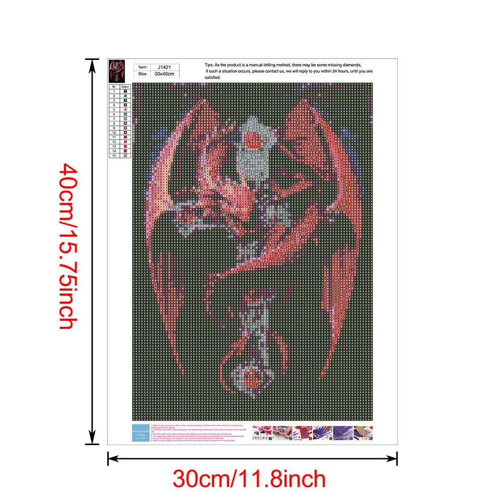 Amazon.co.jp: WOWDECOR 5D ダイヤモンドペインティングキット レッド